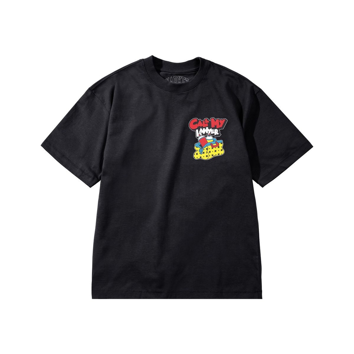 Market Felix The Cat Spray Paint Tee 'Washed Black'