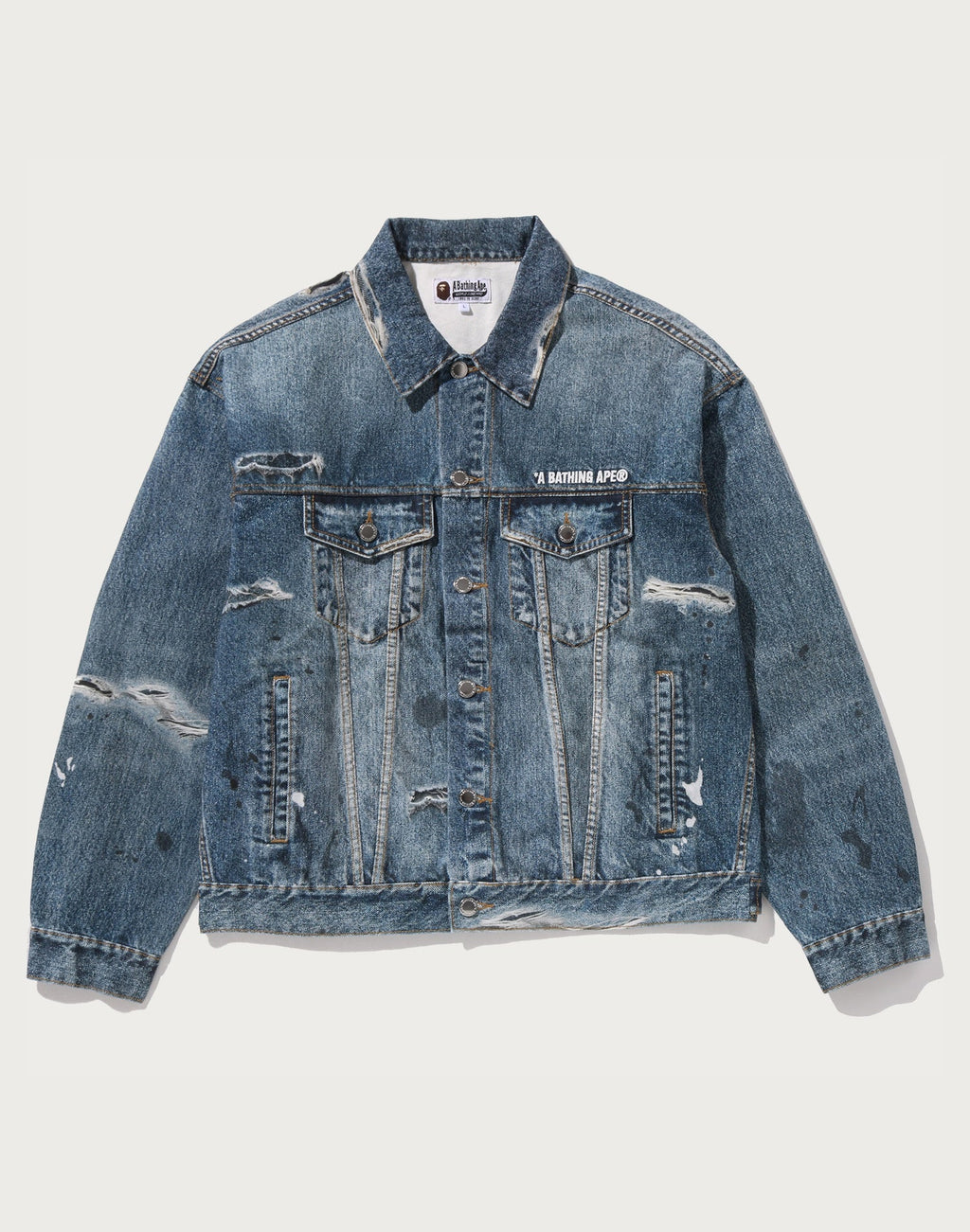FAKE PRINT TRUCKER JACKET MENS