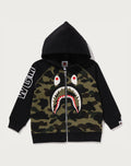 1ST CAMO SHARK PATCH ZIP HOODIE KIDS