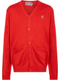 A BATHING APE® x Kid Cudi logo-patch cardigan