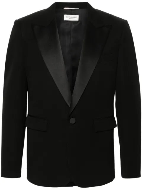 Saint Laurent tuxedo jacket in grain de poudre