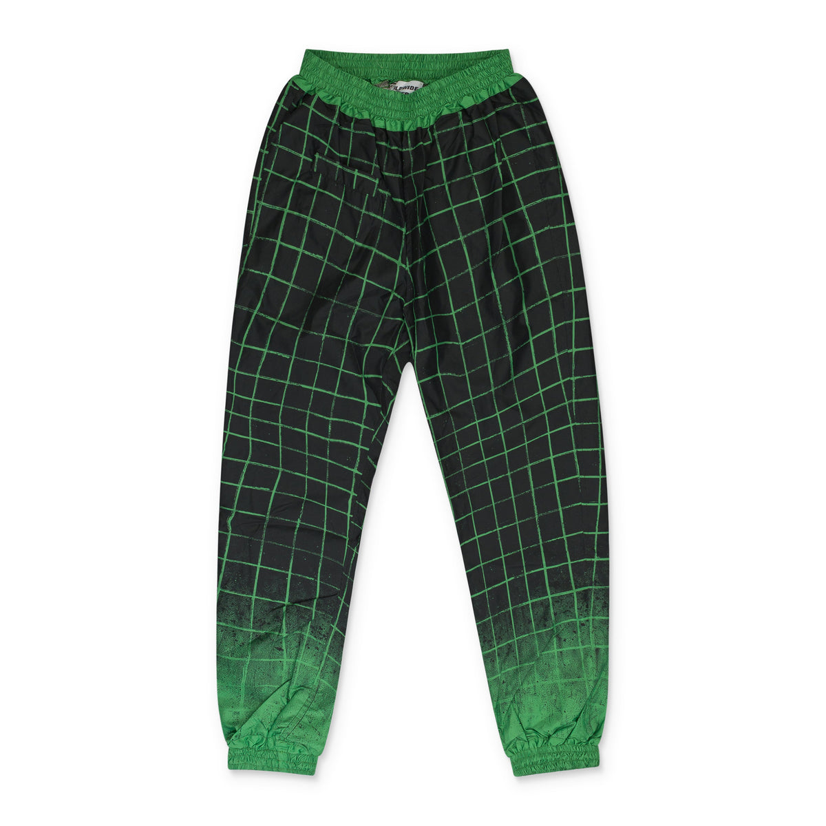 BLACK/GREEN SWISHIES DUO PATTERNED STRAIGHT PANTS