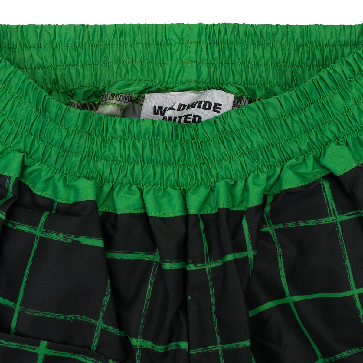BLACK/GREEN SWISHIES DUO PATTERNED STRAIGHT PANTS
