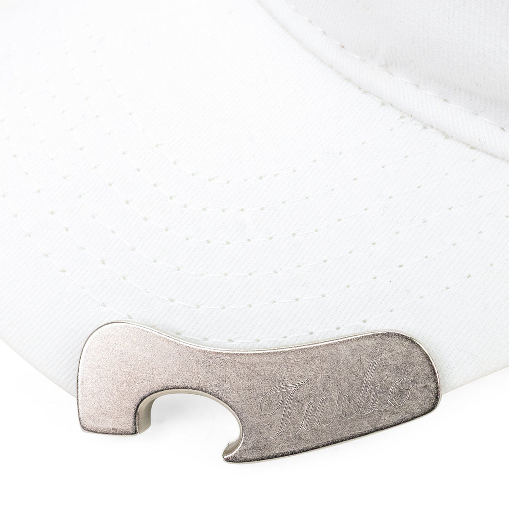 WHITE BOTTLE OPENER CAPOS CAP