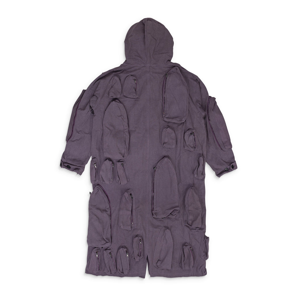 VIOLET FLOOR LENGTH TRENCH COAT