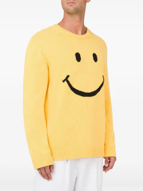 Moschino x Smiley logo-embroidered sweater