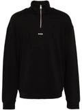 HUGO Zip-Neck Logo print sweatshirt