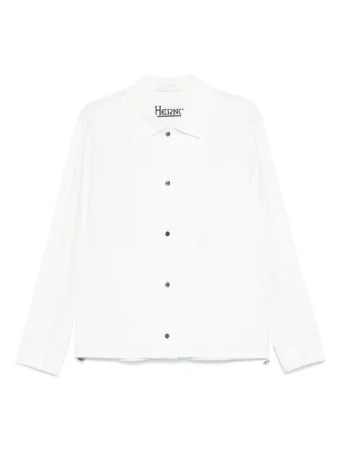 Herno drawstring-waist shirt jacket