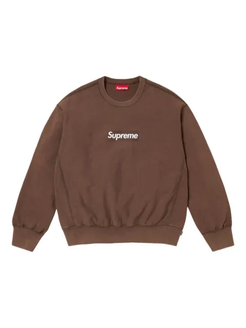 Supreme washed box logo "SS 25 - Brown" sweatshirt
