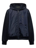 Prada drawstring-hood zip-up jacket