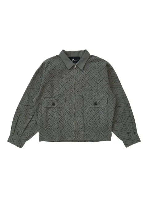 Glass Cypress zip-up bomber jacket