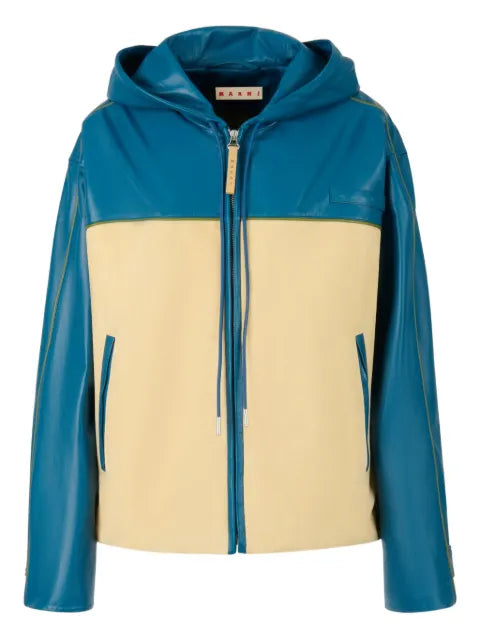 Marni hooded leather jacket