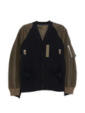 sacai buttoned panelled jacket
