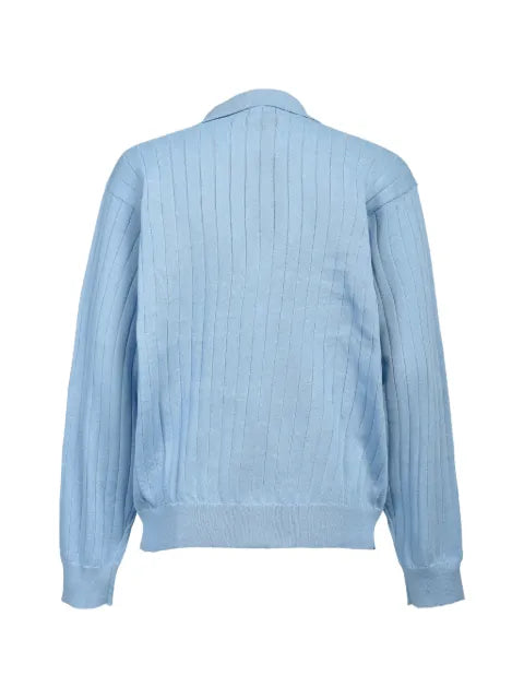 BREATH ribbed zip-up cardigan