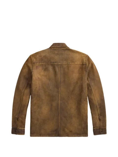 Ralph Lauren RRL patch-pocket leather shirt