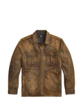 Ralph Lauren RRL patch-pocket leather shirt