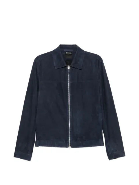 Zegna suede zip-up jacket