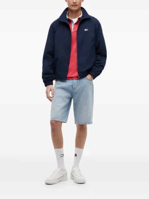 Tommy Hilfiger logo-patch high-neck jacket