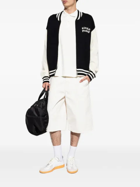 Kenzo logo-embroidered zip-up cardigan