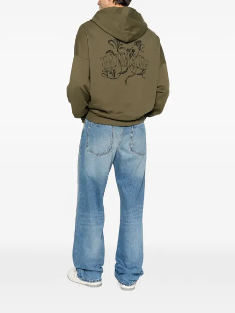 Balmain logo-print cotton hoodie