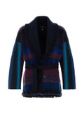 Giorgio Armani fringe-trimmed belted cardigan