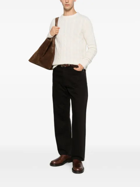 SERGIO MORETTI FIRENZE cable-knit crew-neck sweater