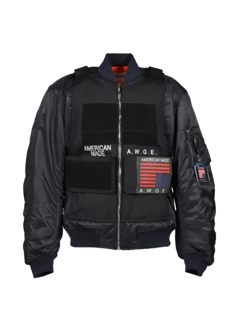 AWGE logo-print bomber jacket