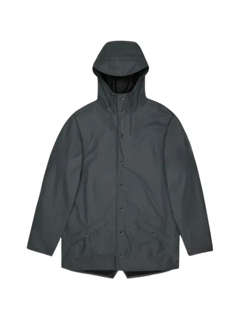 Rains hooded fishtail-hem jacket