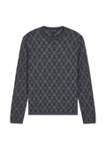 Emporio Armani pattern-knit virgin wool jumper Signature Capsule