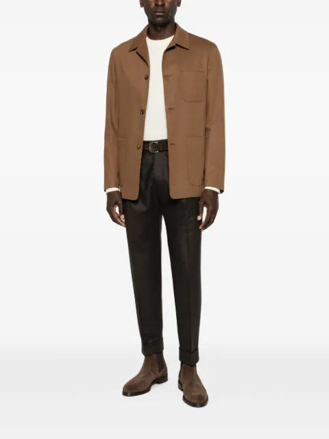 Canali patch-pocket jacket