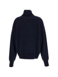 extreme cashmere zip-up high-neck cardigan