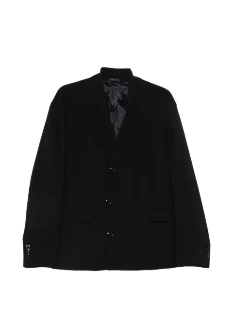 Giorgio Armani collarless single-breasted jacket