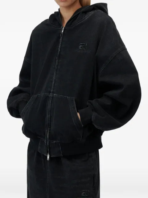 Alexander Wang brushed denim oversized hoodie