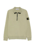 Stone Island logo-patch half-zip sweater