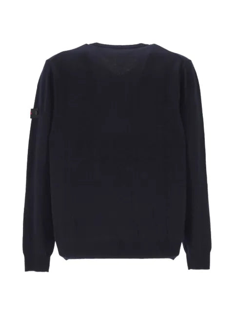 Peuterey V-neck logo-patch sweater
