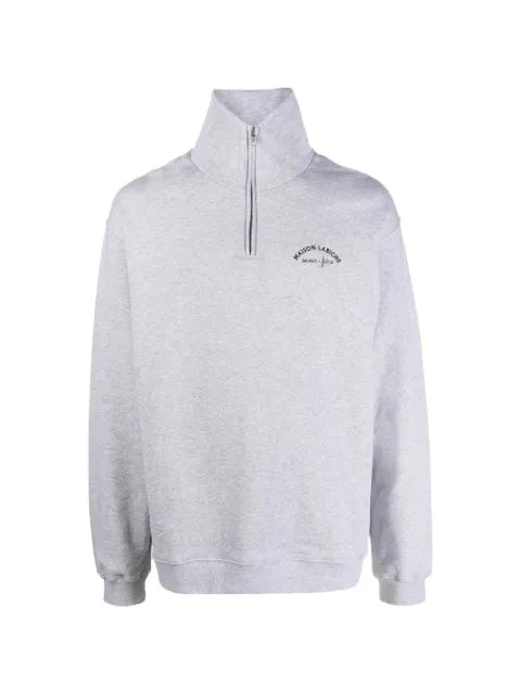 Maison Labiche Placide logo-embroidered quarter-zip sweater
