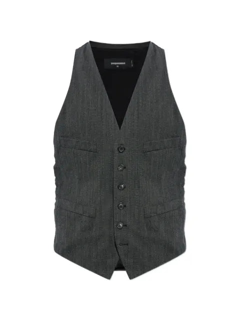 DSQUARED2 herringbone-pattern waistcoat