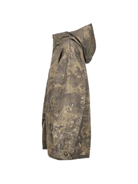 KAMIYA  paisley camouflage hooded jacket