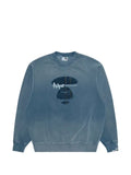 AAPE BY *A BATHING APE® denim-patch graffiti-print sweater
