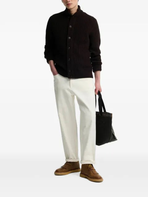 Barbour wool high-neck cardigan