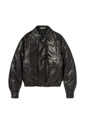 Auralee padded leather jacket