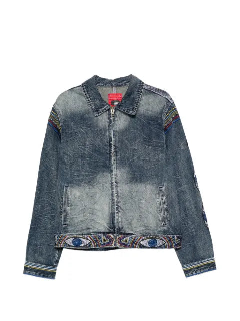 KidSuper beaded-embroidered denim jacket