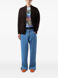 GCDS logo-embossed shawl-collar cardigan