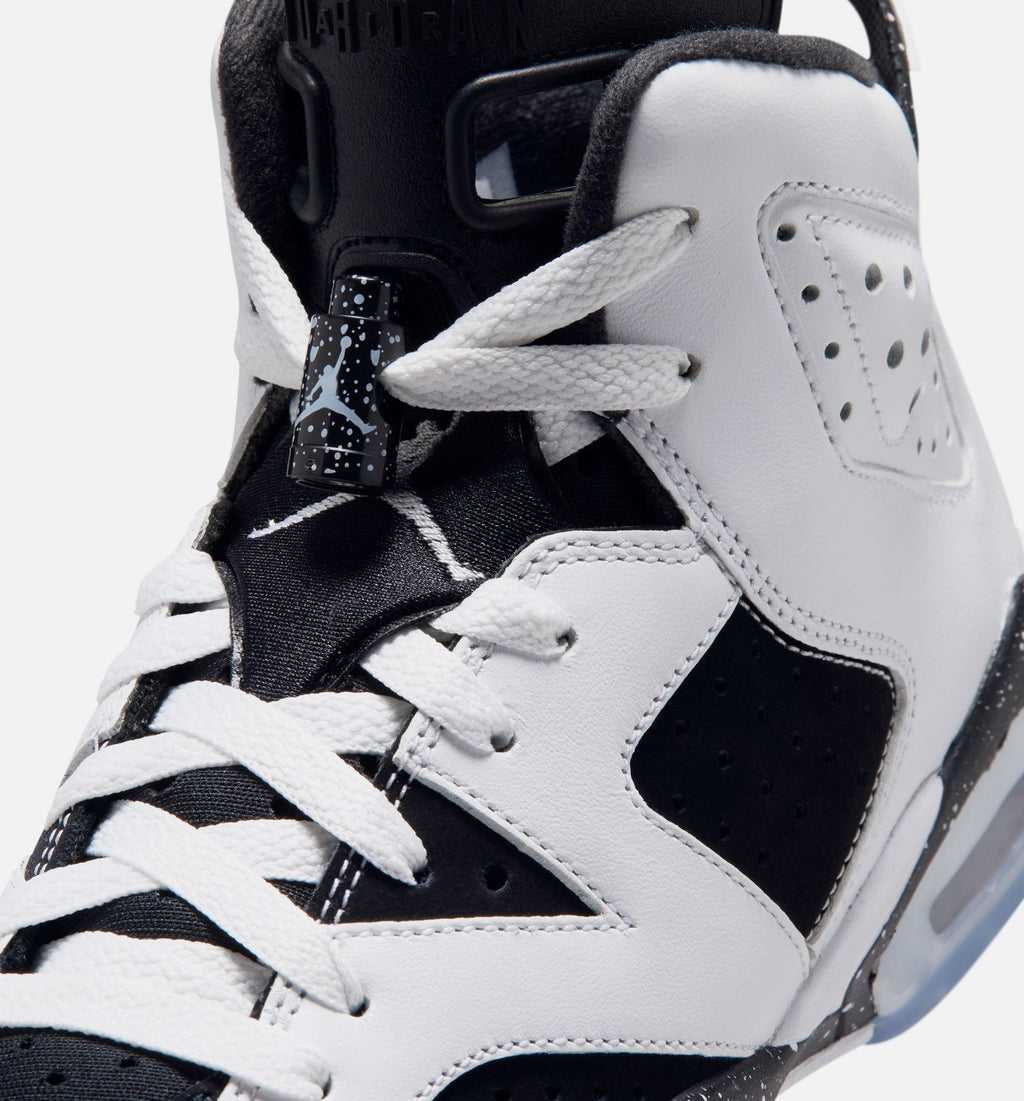 Air Jordan 6 Retro Black And White Grade School Lifestyle Shoes - Black/White