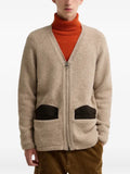 Barbour elbow-patch zip-up cardigan