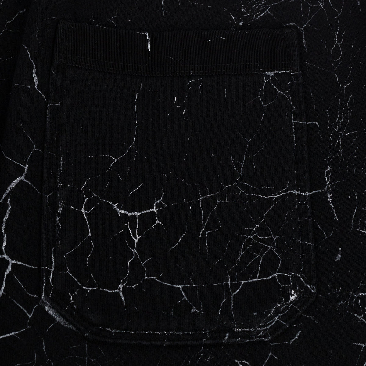 Black Cracked Dye Logo Sweatpants