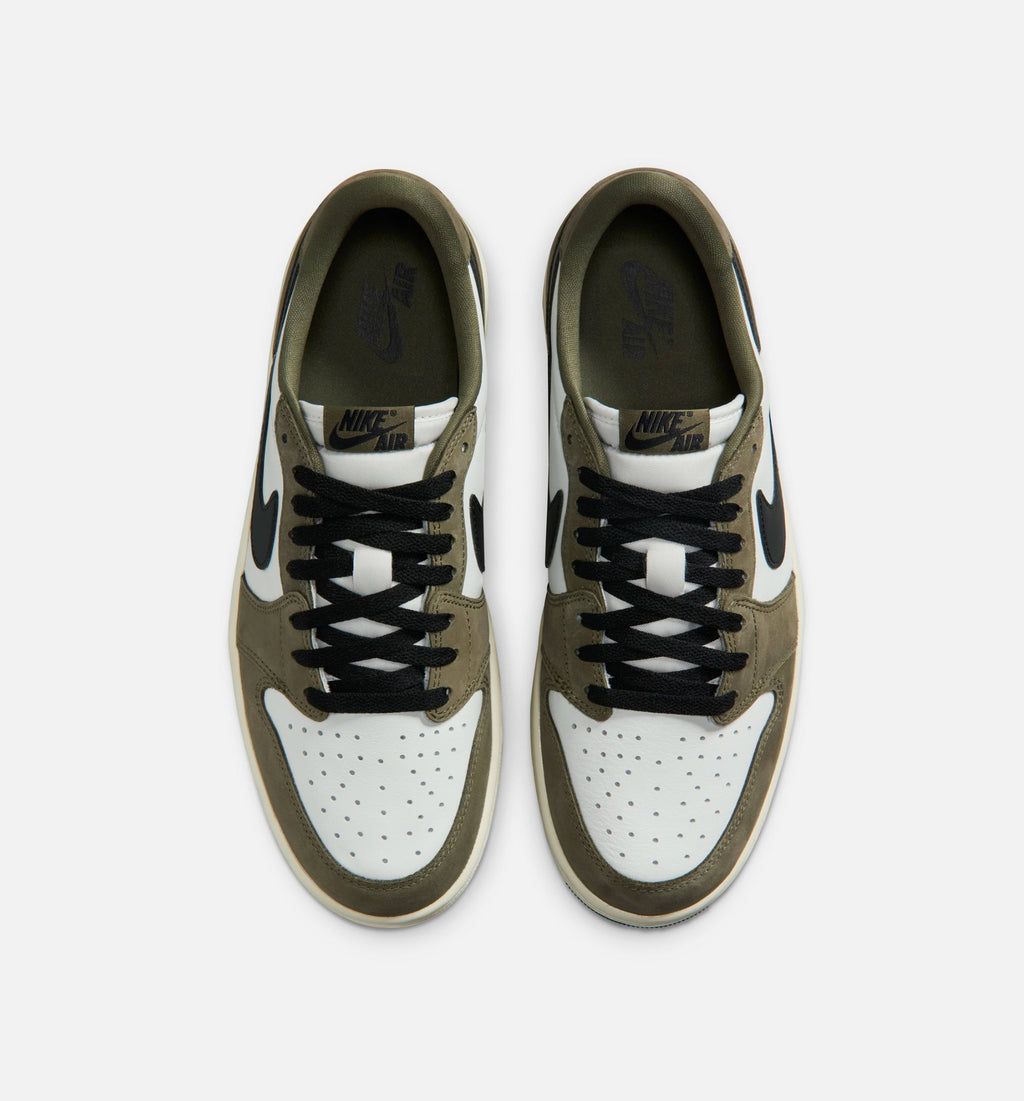 Air Jordan 1 Low OG Men's Sneakers - Medium Olive / Black / Summit White / Sail
