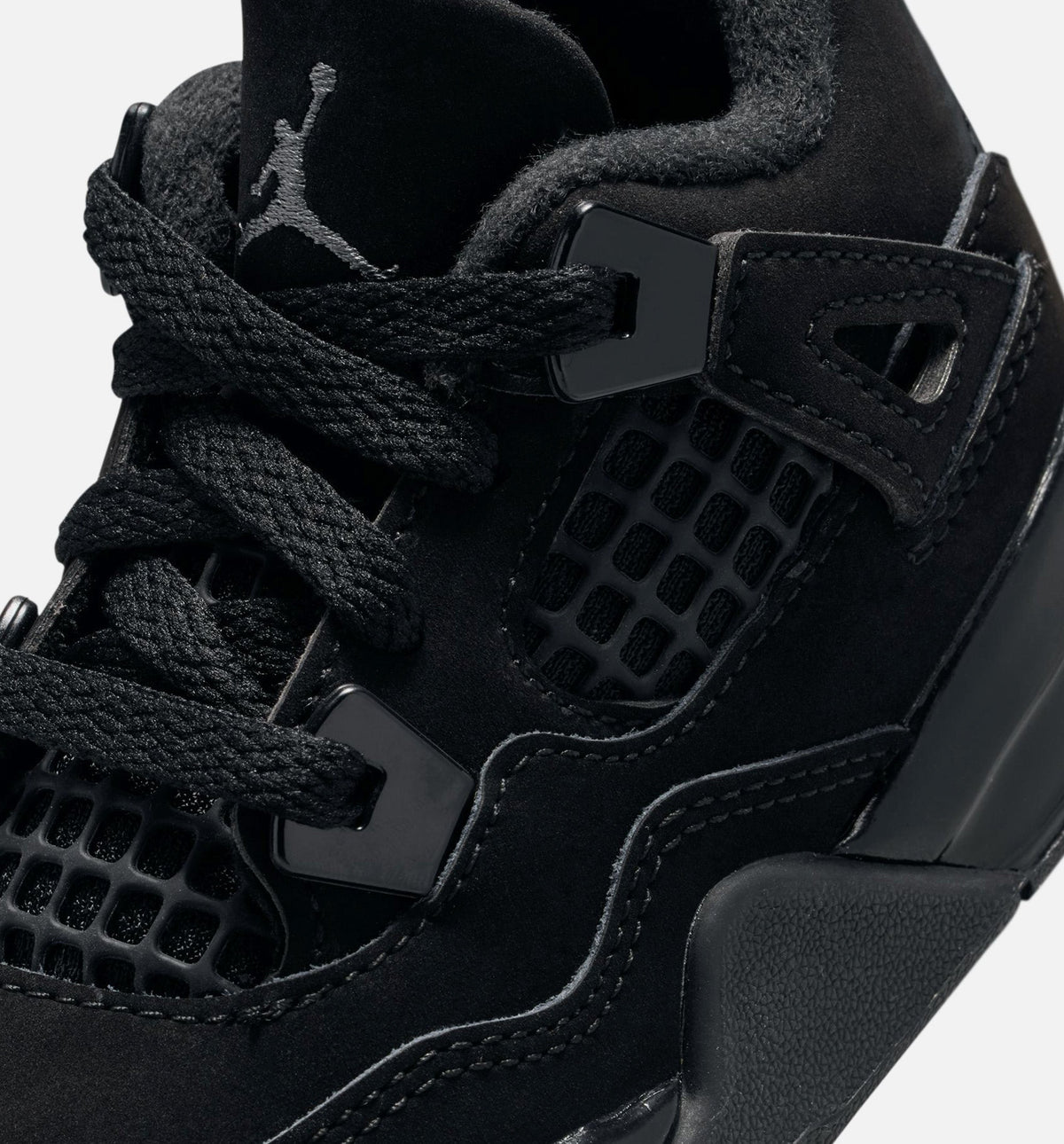 Air Jordan 4 Retro Black Cat Infant & Toddler Lifestyle Shoes - Black/Light Graphite