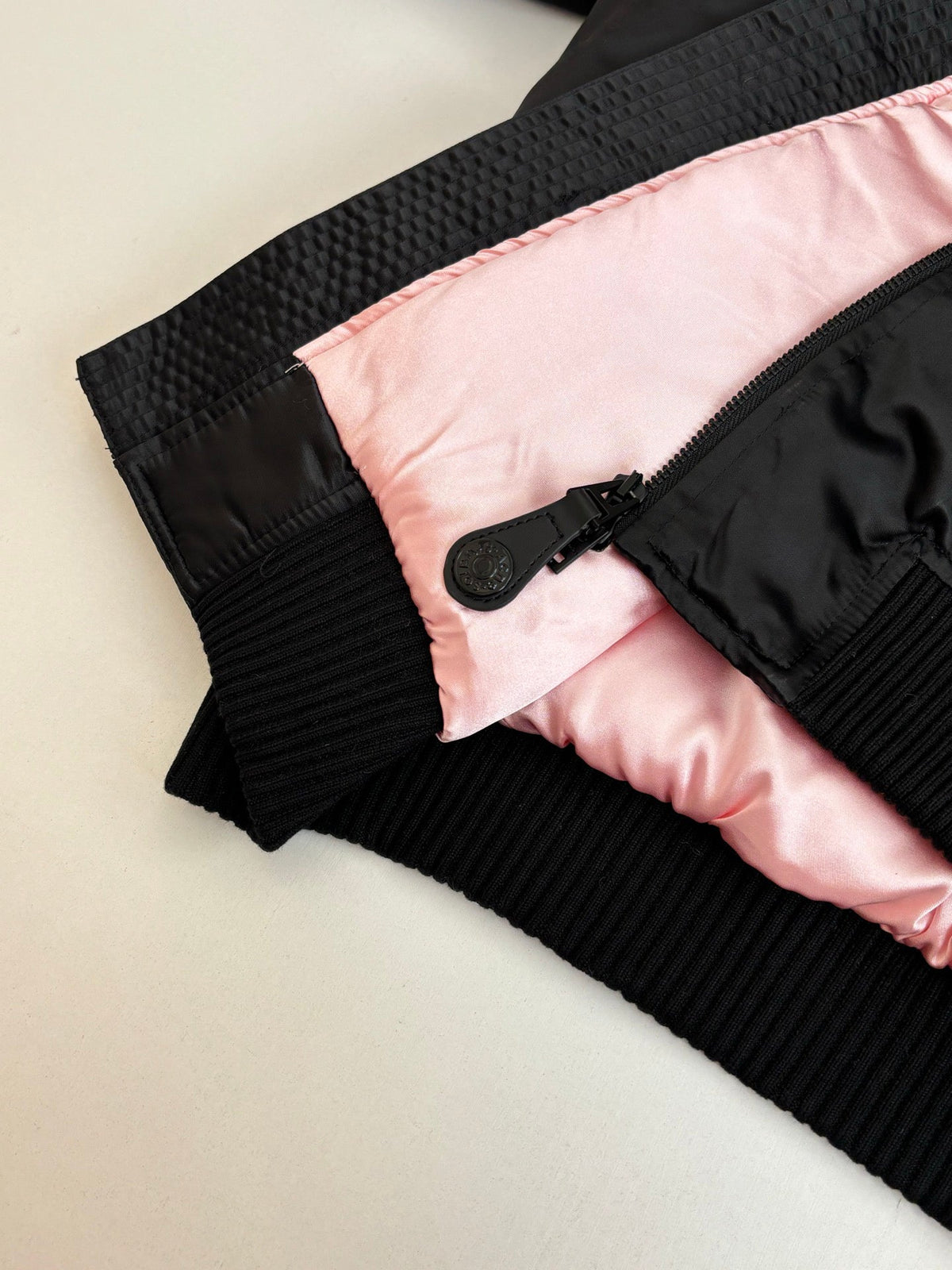 Acne Studios Ribbed Collar Zip‑Up Oversized Bomber Jacket