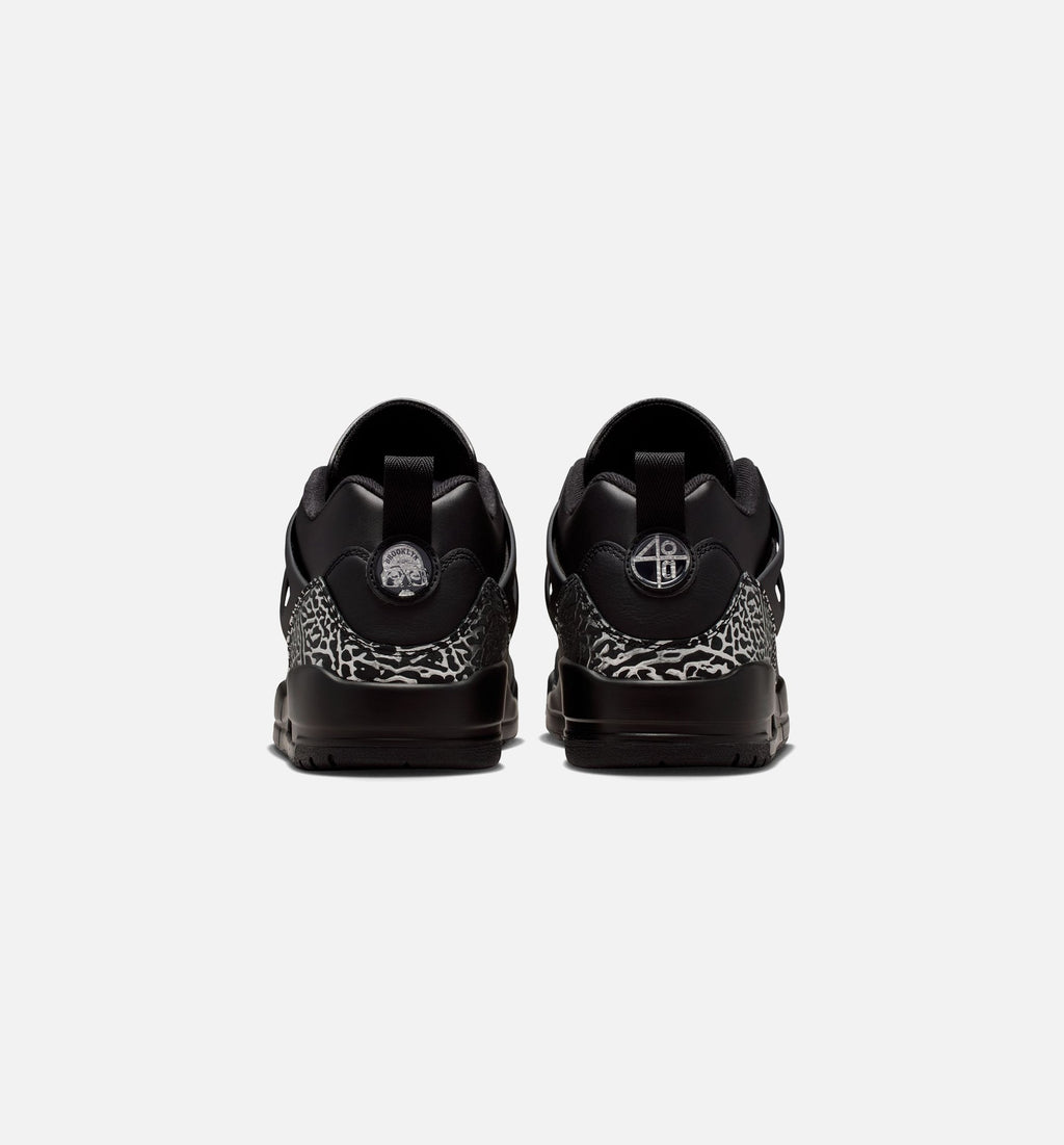 Jordan Spizike Low - Men's Basketball Shoe (Black/Black/Metallic Silver)